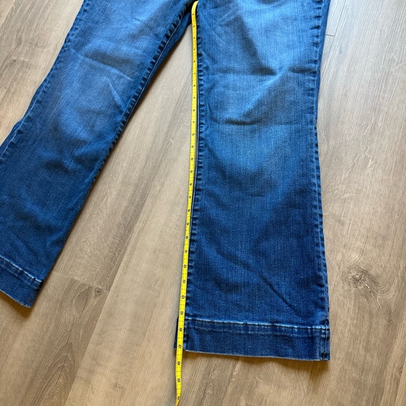Kut from the Kloth High Rise Kelsey Ankle Flare Dark Blue Jeans - Size 14 - Picture 5 of 7